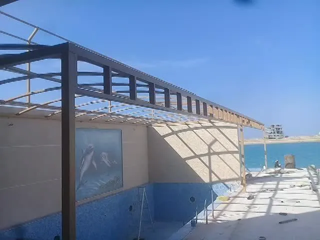 تصميم مظلات مسابح مودرن بمكة جدة والمدينة